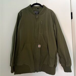 Carhartt Relaxed Fit Zip-Up Jacket | 1X Olive Green